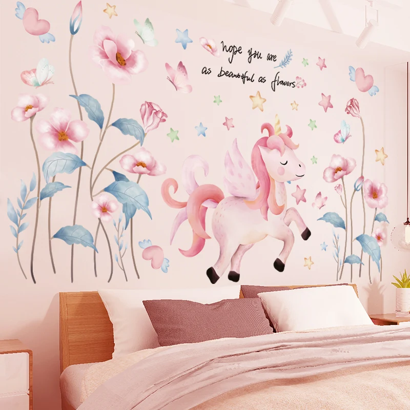 Flowers Plants Wall Stickers DIY Unicorn Animal Wall Decals for Living Room Kids Bedroom Kindergarten Nursery Home Decoration
Flowers Plants Wall Stickers DIY Unicorn Animal Wall Decals for Living Room Kids Bedroom Kindergarten Nursery Home Decoration