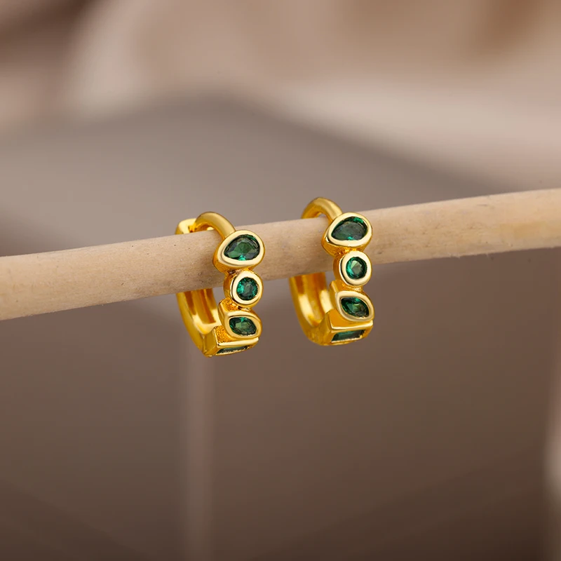 Gold Color Round Earrings for Women Stainless Steel Zircon Stud Earrings 2022 Trend Wedding Aesthetic Jewelry pendientes mujer
Gold Color Round Earrings for Women Stainless Steel Zircon Stud Earrings 2022 Trend Wedding Aesthetic Jewelry pendientes mujer