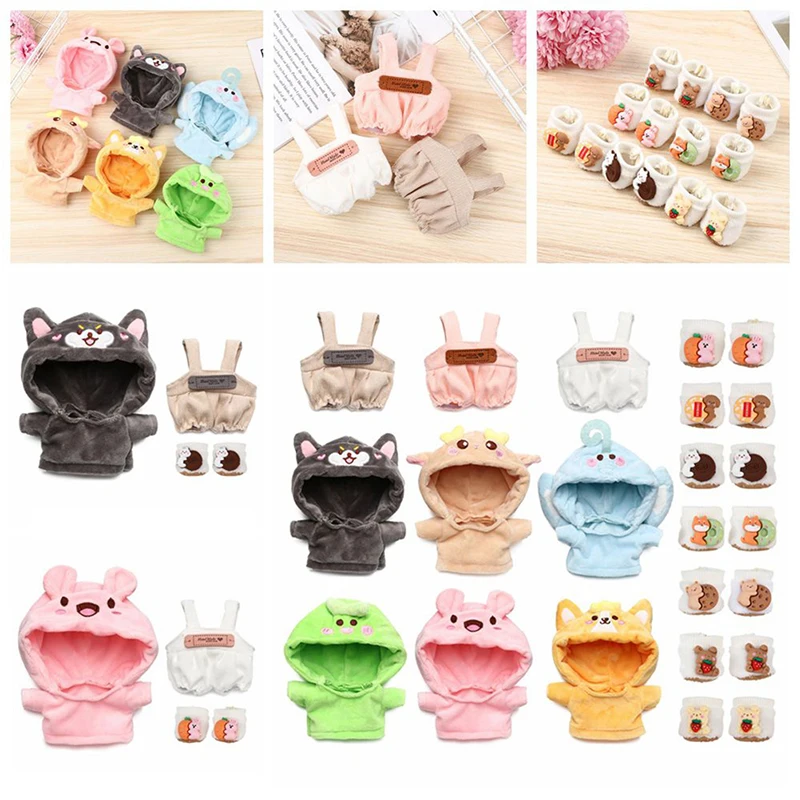 20cm/14inch Doll Clothes Cute Plush Mini Animal Hoodies Suspender Pants Cartoon Plush Shoes Cotton Stuffed Doll Accessories
20cm/14inch Doll Clothes Cute Plush Mini Animal Hoodies Suspender Pants Cartoon Plush Shoes Cotton Stuffed Doll Accessories
