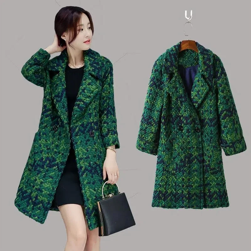 Authentic Houndstooth Woolen Jackets Female 2022Winter New Plaid Nizi Coat IN The Long Slim Jacket Thickened Women's Outwear Top
Authentic Houndstooth Woolen Jackets Female 2022Winter New Plaid Nizi Coat IN The Long Slim Jacket Thickened Women's Outwear Top
