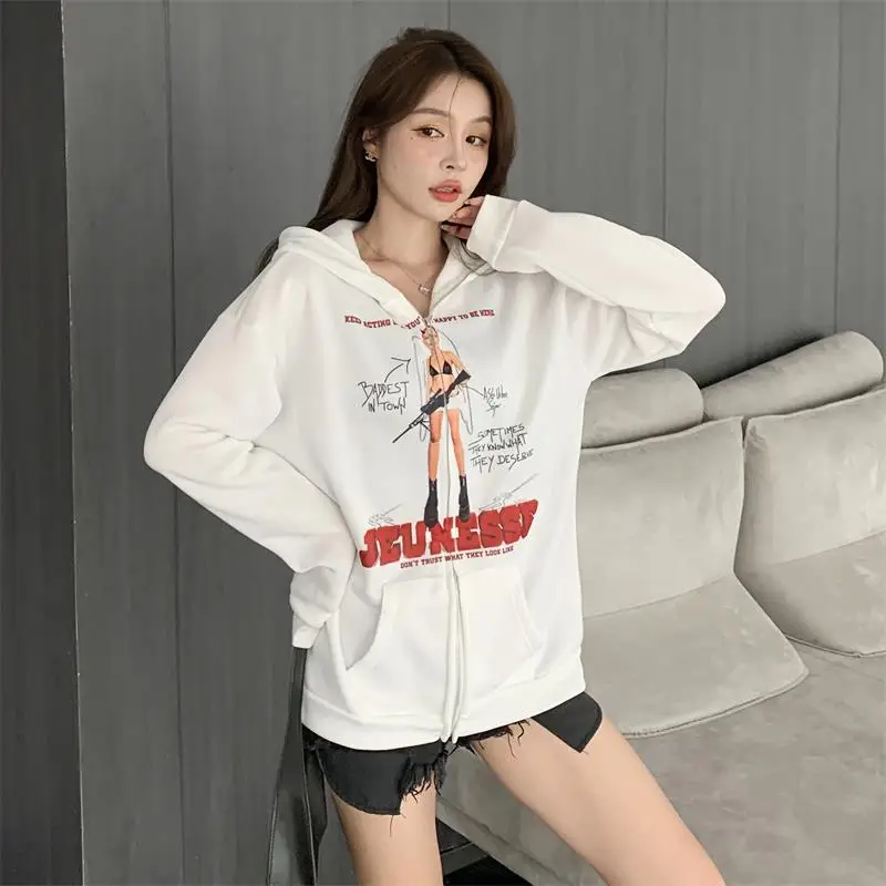 Y2k Harajuku Hoodies Women Autumn Winter Hip Hop Cool Gril Print Zipper Aesthetic Hooded Sweatshirt Female Goth Punk Jacket Coat
Y2k Harajuku Hoodies Women Autumn Winter Hip Hop Cool Gril Print Zipper Aesthetic Hooded Sweatshirt Female Goth Punk Jacket Coat