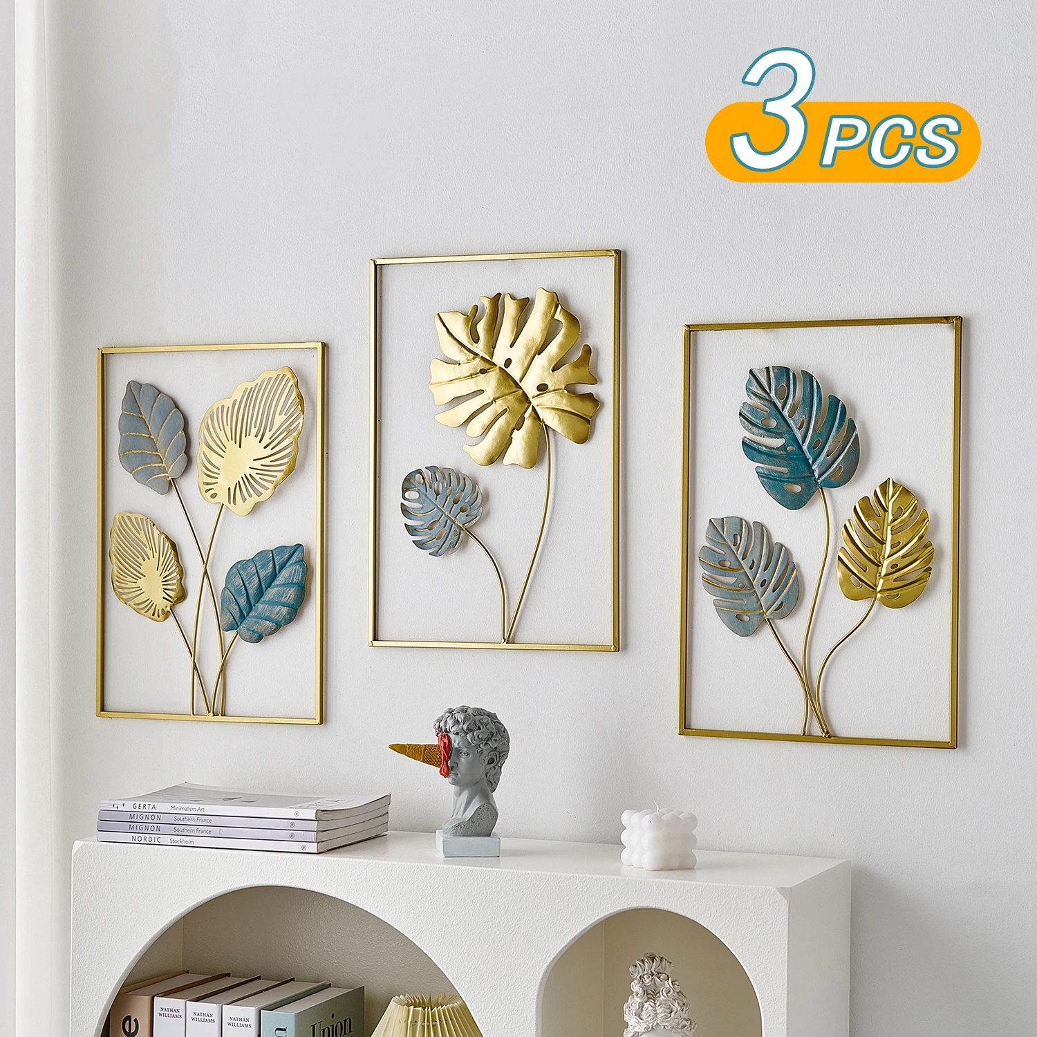 3pcs Nordic Home Wall Decor Metal Ginkgo Gold Stickers Macrame Art Hanging Room Accessories Decorative Modern Ledge Decoration
3pcs Nordic Home Wall Decor Metal Ginkgo Gold Stickers Macrame Art Hanging Room Accessories Decorative Modern Ledge Decoration