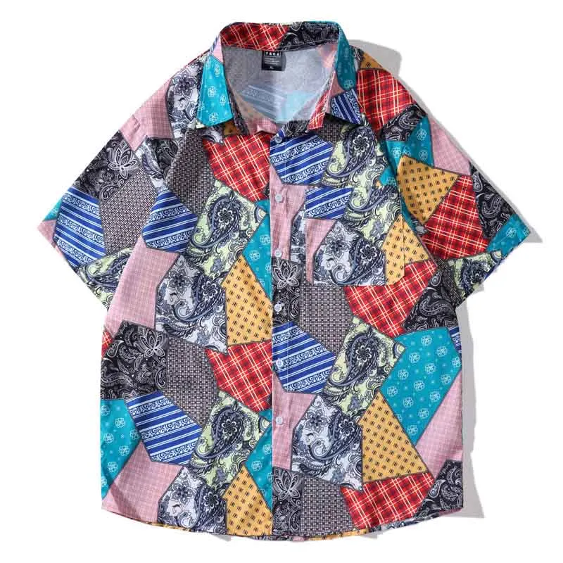 2022 Summer Printed Hip Hop Shirt Men New Fashion Streetwear Short Sleeves Button Up Blouse Shirts Harakuju
2022 Summer Printed Hip Hop Shirt Men New Fashion Streetwear Short Sleeves Button Up Blouse Shirts Harakuju