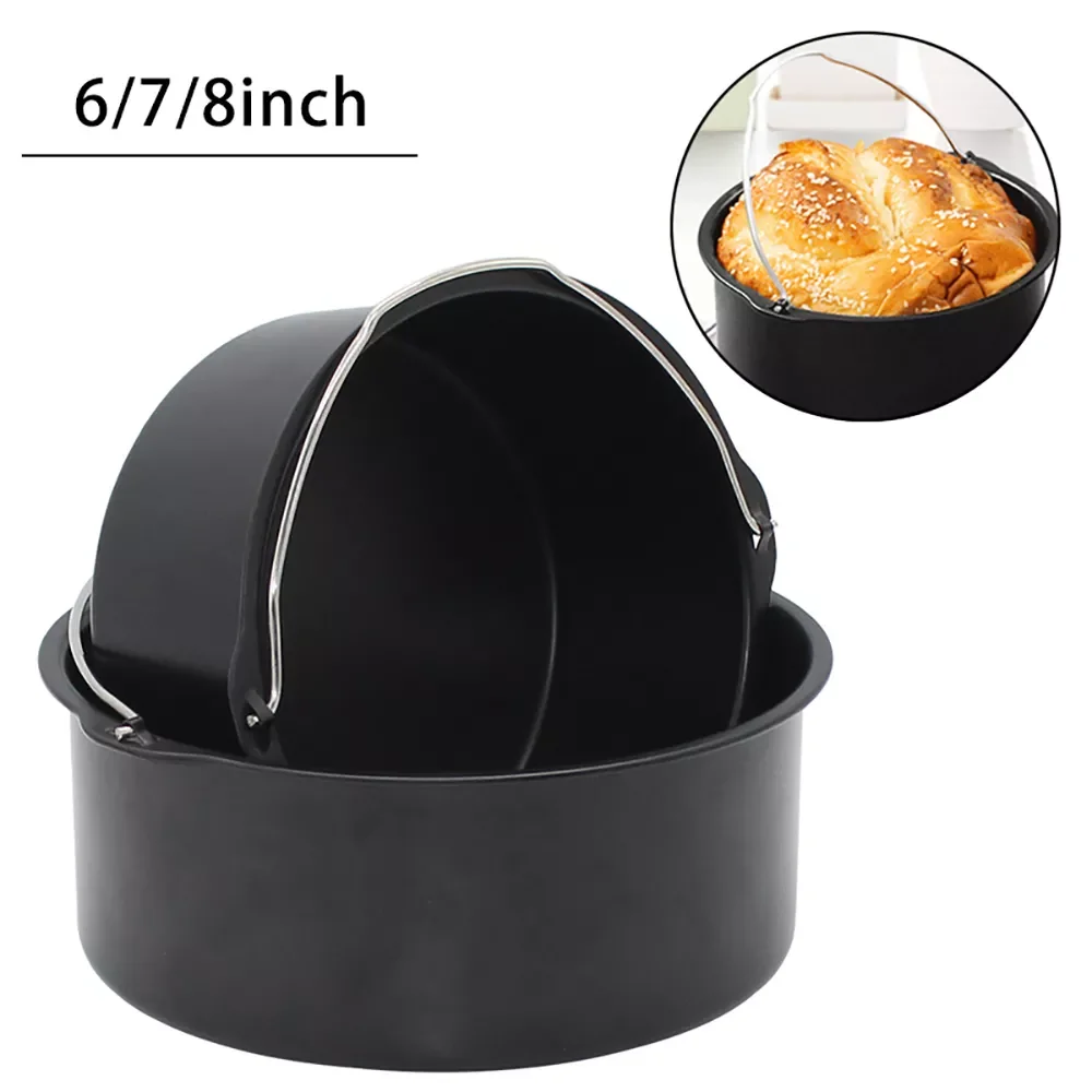 Inch Round Cake Tins Non Stick Baking Pan Tray Mold Carbon Steel Bakeware Air Fryer Basket With Handles
Inch Round Cake Tins Non Stick Baking Pan Tray Mold Carbon Steel Bakeware Air Fryer Basket With Handles