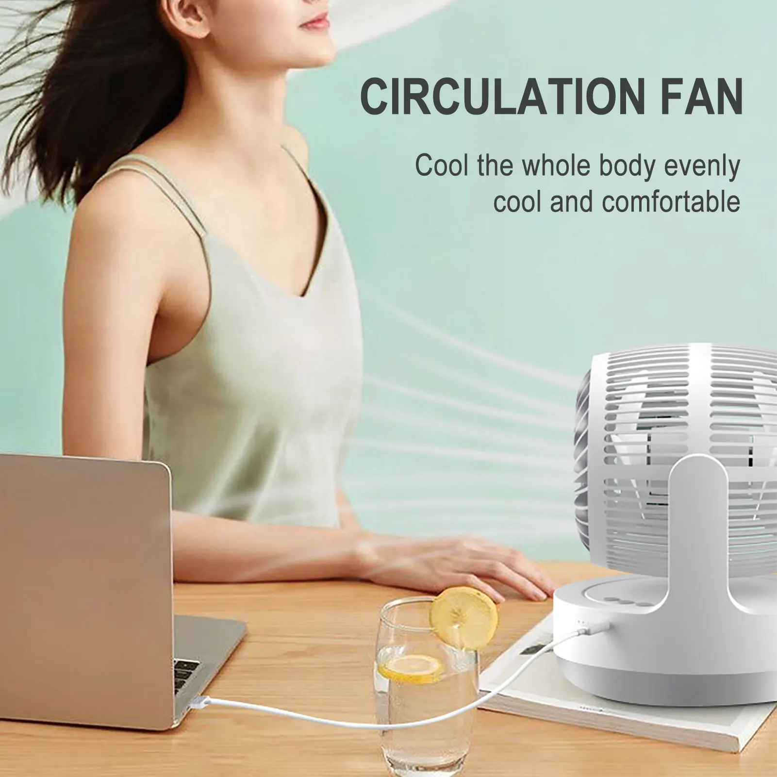 Air Circulation Fan Double-Head Desk Fan Portable Quiet Circulator Fan Vertical And Horizontal Swing Function Small Fast Cooling
Air Circulation Fan Double-Head Desk Fan Portable Quiet Circulator Fan Vertical And Horizontal Swing Function Small Fast Cooling