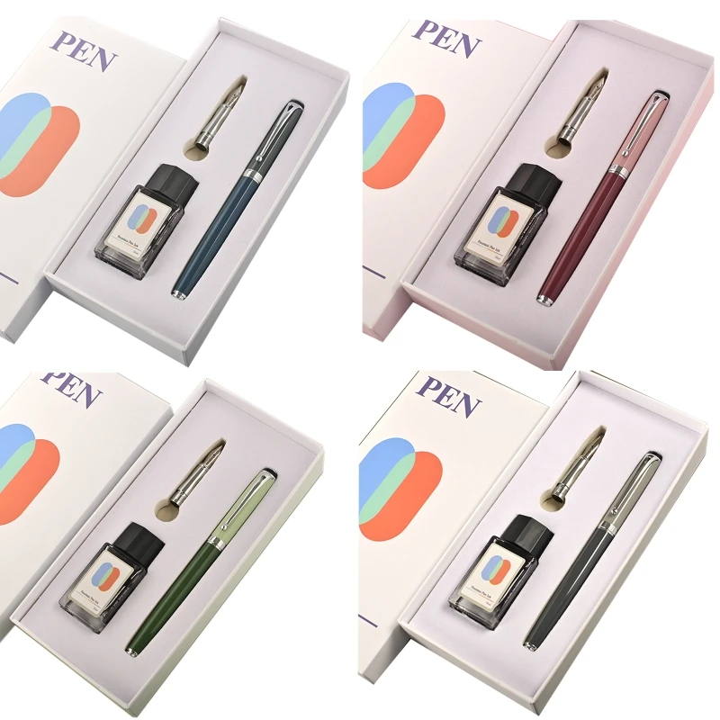 Metal Signature Pen Kwith Removable Fountain Pen for Head 6 Refills Black Ink Bo
Metal Signature Pen Kwith Removable Fountain Pen for Head 6 Refills Black Ink Bo