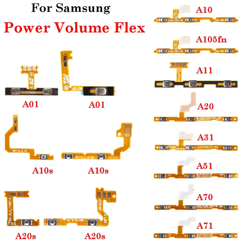 

Кнопка включения и выключения громкости гибкий кабель для Samsung A01 A10 A20 A30 A40 A50 A60 A70 A11 A31 A51 A71 A10S A20S M10 20 30