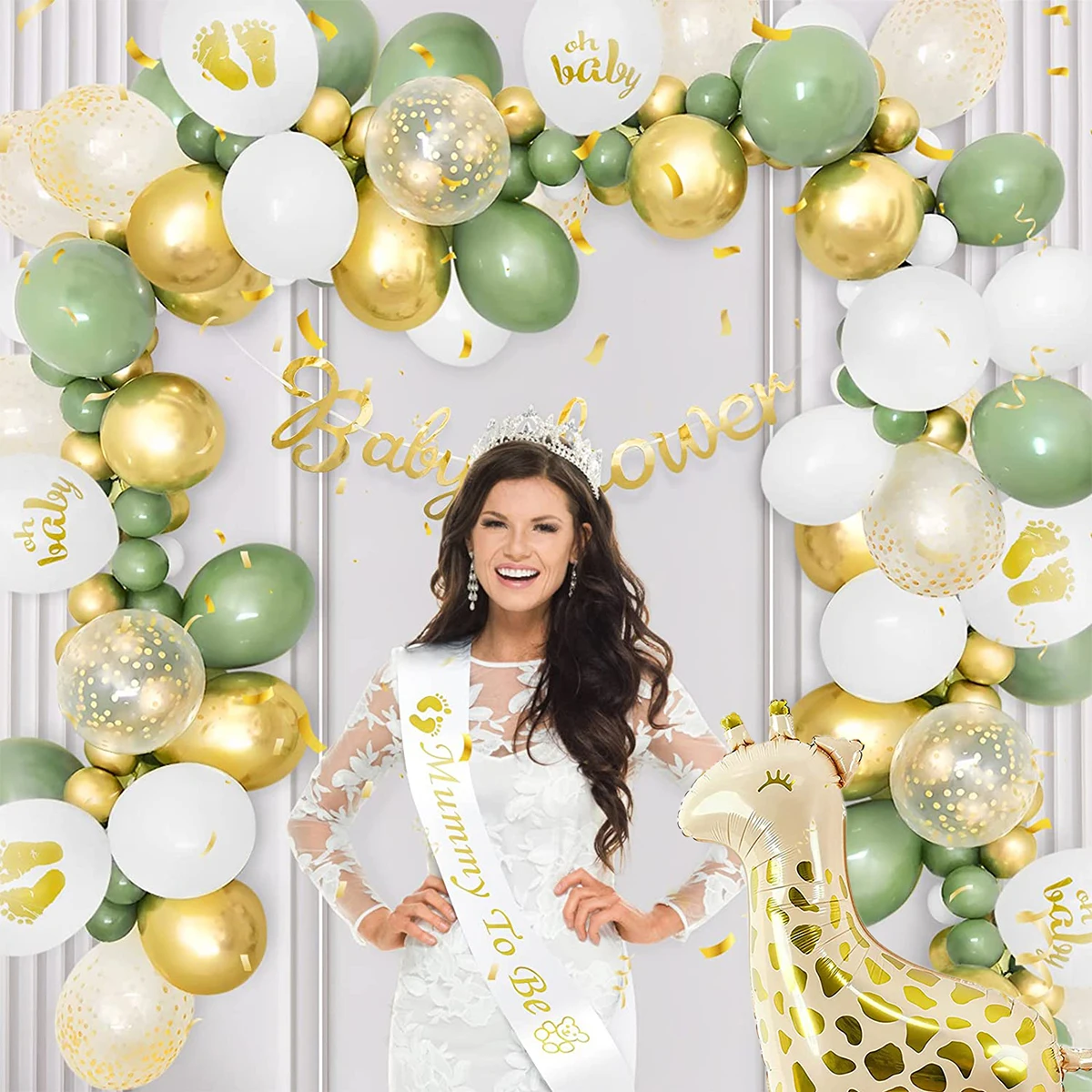 L 71pcs Baby Shower Balloon Set Reusable Baby Shower Party Decoration Balloons Latex Giraffe Balloons Party Decor for Boy Girls
L 71pcs Baby Shower Balloon Set Reusable Baby Shower Party Decoration Balloons Latex Giraffe Balloons Party Decor for Boy Girls