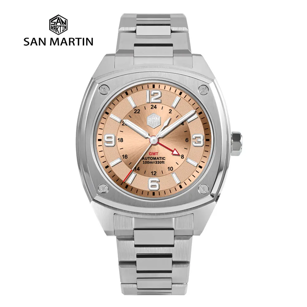 San Martin Original Design Men Wristwatch Luxury Automatic Mechanical Chronograph With Original GMT Square Sapphire Waterproof
San Martin Original Design Men Wristwatch Luxury Automatic Mechanical Chronograph With Original GMT Square Sapphire Waterproof