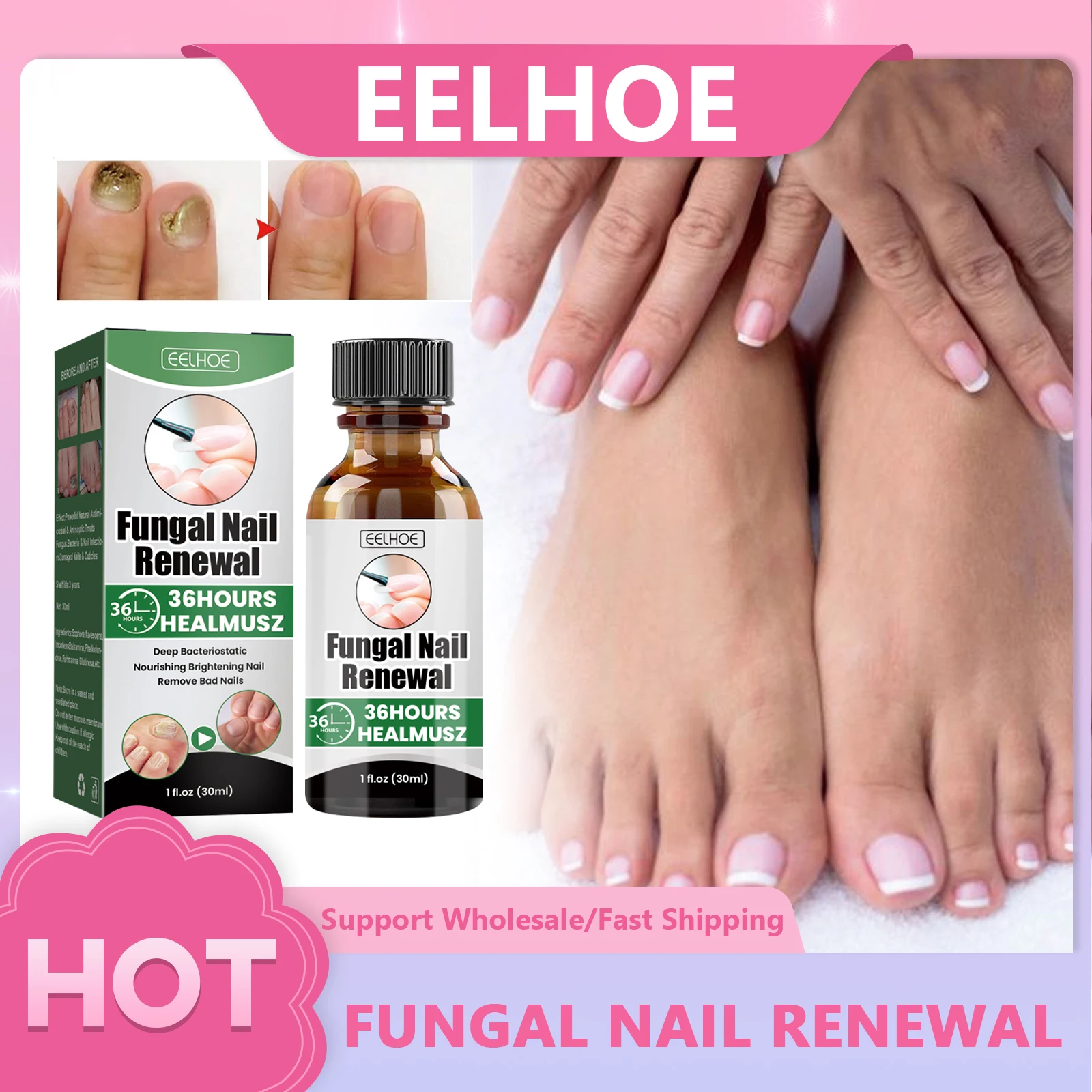 Nail Fungal Cure Paronychia Onychomycosis Repair Anti Infection Nutritious Serum Foot Repair Fungal Repair Nail Care Treatment
Nail Fungal Cure Paronychia Onychomycosis Repair Anti Infection Nutritious Serum Foot Repair Fungal Repair Nail Care Treatment