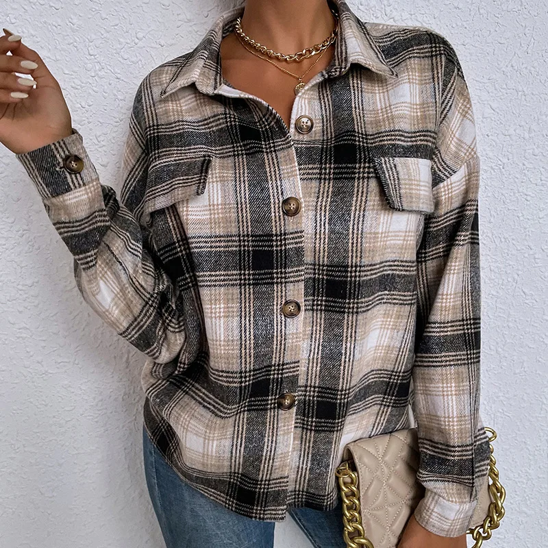 GypsyLady Plaid Vintage Shirt Blouse Loose Autumn Chic Thick Women Shirts Blouse Casual Pocket Office Ladies Shirt Top Outwear
GypsyLady Plaid Vintage Shirt Blouse Loose Autumn Chic Thick Women Shirts Blouse Casual Pocket Office Ladies Shirt Top Outwear