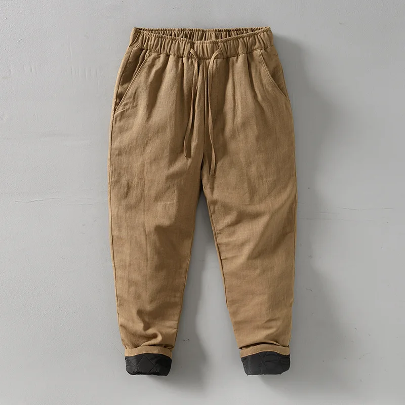 Autumn Winter New Warm Thickened Ramie Cotton Trousers Men Oversize Straight Retro Loose Rope Casual Pants M-4XL BL8233
Autumn Winter New Warm Thickened Ramie Cotton Trousers Men Oversize Straight Retro Loose Rope Casual Pants M-4XL BL8233