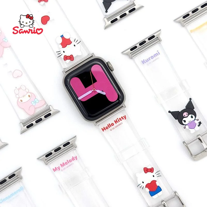 Kawaii Sanrio Hello Kitty Kuromi Cinnamoroll Cartoon Apple Watch 7/6/5 Transparent Strap Delicate Fashion Festival Birthday Gift
Kawaii Sanrio Hello Kitty Kuromi Cinnamoroll Cartoon Apple Watch 7/6/5 Transparent Strap Delicate Fashion Festival Birthday Gift