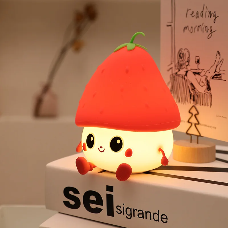 Kawaii Children Night Light Cute Kids Christmas Gift Silicone Pat Induction Strawberry Nightlight Smart USB Baby Lamp Ornaments
Kawaii Children Night Light Cute Kids Christmas Gift Silicone Pat Induction Strawberry Nightlight Smart USB Baby Lamp Ornaments