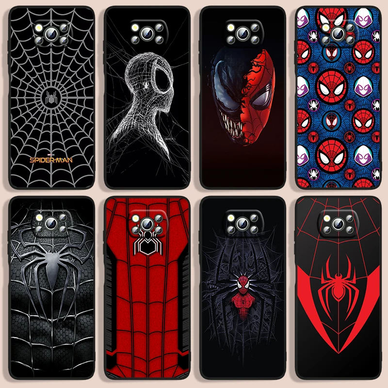 Marvel Spiderman Logo Phone Case For Xiaomi Poco F1 X2 F2 X3 C3 M3 F3 X4 M4 F4 Pro 5G NFC GT Black luxury Silicone Funda Cover 
Marvel Spiderman Logo Phone Case For Xiaomi Poco F1 X2 F2 X3 C3 M3 F3 X4 M4 F4 Pro 5G NFC GT Black luxury Silicone Funda Cover