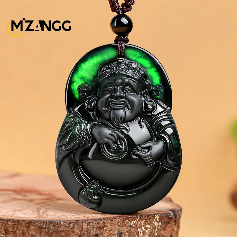 Natural Jadeite MoCui God of Wealth Pendant Hand-carved Jade Necklace Exquisite Fashion Jewelry Lucky Amulet Men and Women Gifts
Natural Jadeite MoCui God of Wealth Pendant Hand-carved Jade Necklace Exquisite Fashion Jewelry Lucky Amulet Men and Women Gifts