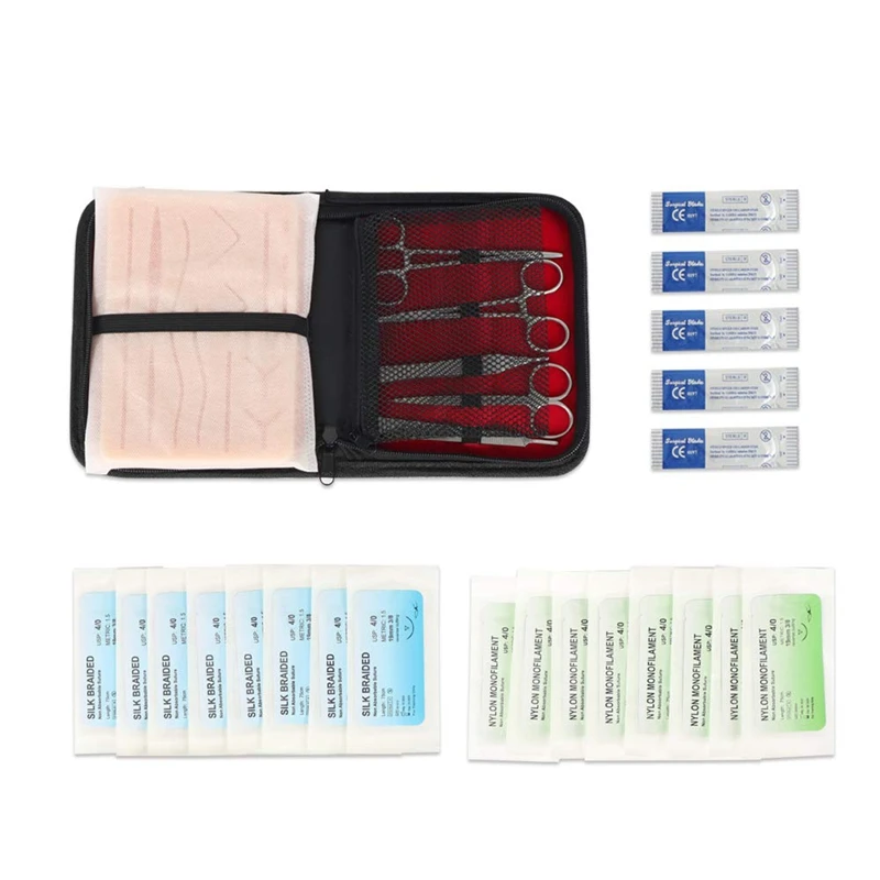 Suture Practice Kit For Student, Include Upgrade Suture Pad With Pre-Cut Wounds, Suture Tools,Suture Thread
Suture Practice Kit For Student, Include Upgrade Suture Pad With Pre-Cut Wounds, Suture Tools,Suture Thread