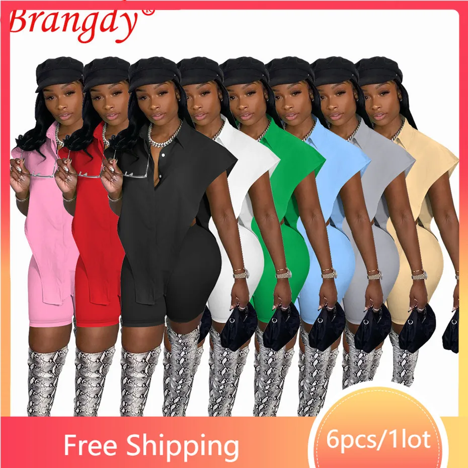 6sets Wholesale Items for Business Summer Personality Shirt Shorts 2 Piece Set Outfits Women Tracksuit Fashion Sport Suits B8899
6sets Wholesale Items for Business Summer Personality Shirt Shorts 2 Piece Set Outfits Women Tracksuit Fashion Sport Suits B8899