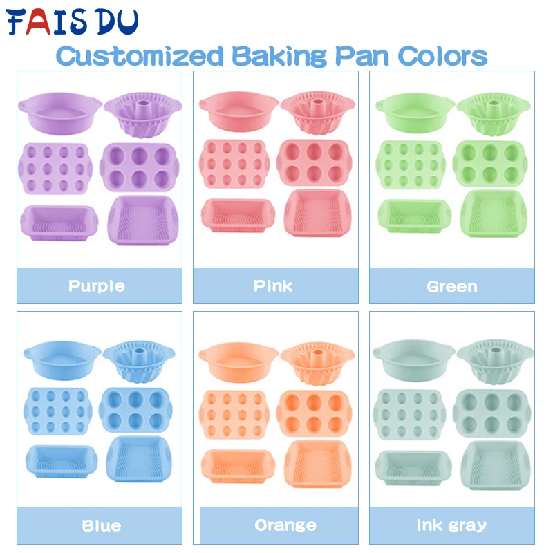 FAIS DU 6PCS Silicone Mold Sets Muffin Cup Toast Baking Pan for Pastry DIY Cake Mold Bakeware Cake Decoration Accessories
FAIS DU 6PCS Silicone Mold Sets Muffin Cup Toast Baking Pan for Pastry DIY Cake Mold Bakeware Cake Decoration Accessories