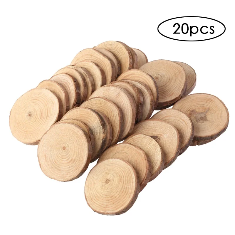 20pcs 4-5cm Natural Wood Slices, Unfinished Wood Slices Circles with Bark for Centerpieces and Crafts DIY Christmas Ornaments
20pcs 4-5cm Natural Wood Slices, Unfinished Wood Slices Circles with Bark for Centerpieces and Crafts DIY Christmas Ornaments