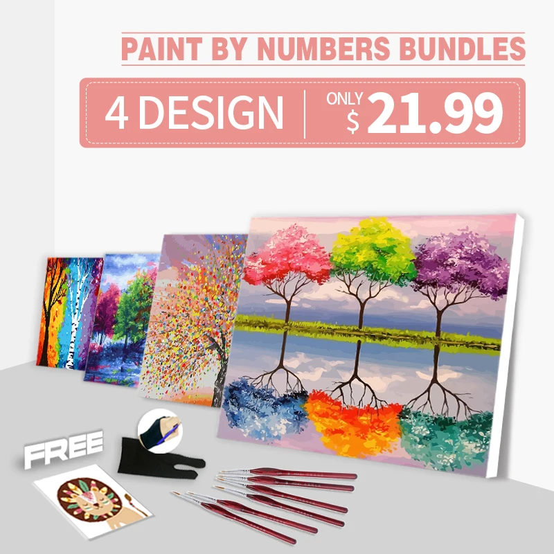RUOPOTY 4pc/lot DIY Painting By Number 40x50cm Shop in Bundle Colorful Trees Gift Home Decors Coloring By Number For Adults
RUOPOTY 4pc/lot DIY Painting By Number 40x50cm Shop in Bundle Colorful Trees Gift Home Decors Coloring By Number For Adults