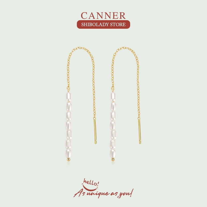 CANNER Tassel Chain Pearls Pendientes Plata 925 Earring For Women Drop Earrings Piercing Jewelry Pendientes Colgantes Wedding
CANNER Tassel Chain Pearls Pendientes Plata 925 Earring For Women Drop Earrings Piercing Jewelry Pendientes Colgantes Wedding