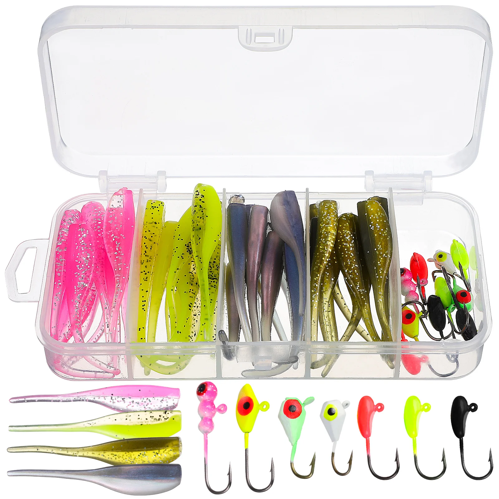 40 Pcs Soft Plastic Baits Silicone Soft Shrimp Lures Bait Set Kit Fishing Jigs Bass Soft Bait
40 Pcs Soft Plastic Baits Silicone Soft Shrimp Lures Bait Set Kit Fishing Jigs Bass Soft Bait