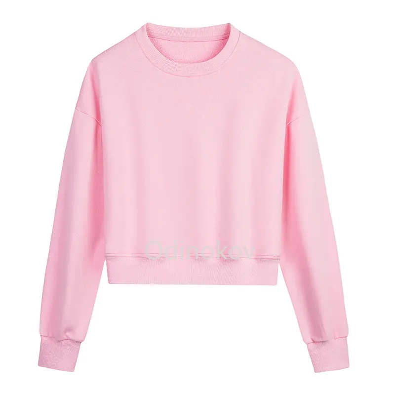 Short Bodysuit Women Sweatshirts Spring and Autumn Thin Section Loose Solid Round Neck Long Sleeve Jacket Sweet Set Head Top
Short Bodysuit Women Sweatshirts Spring and Autumn Thin Section Loose Solid Round Neck Long Sleeve Jacket Sweet Set Head Top