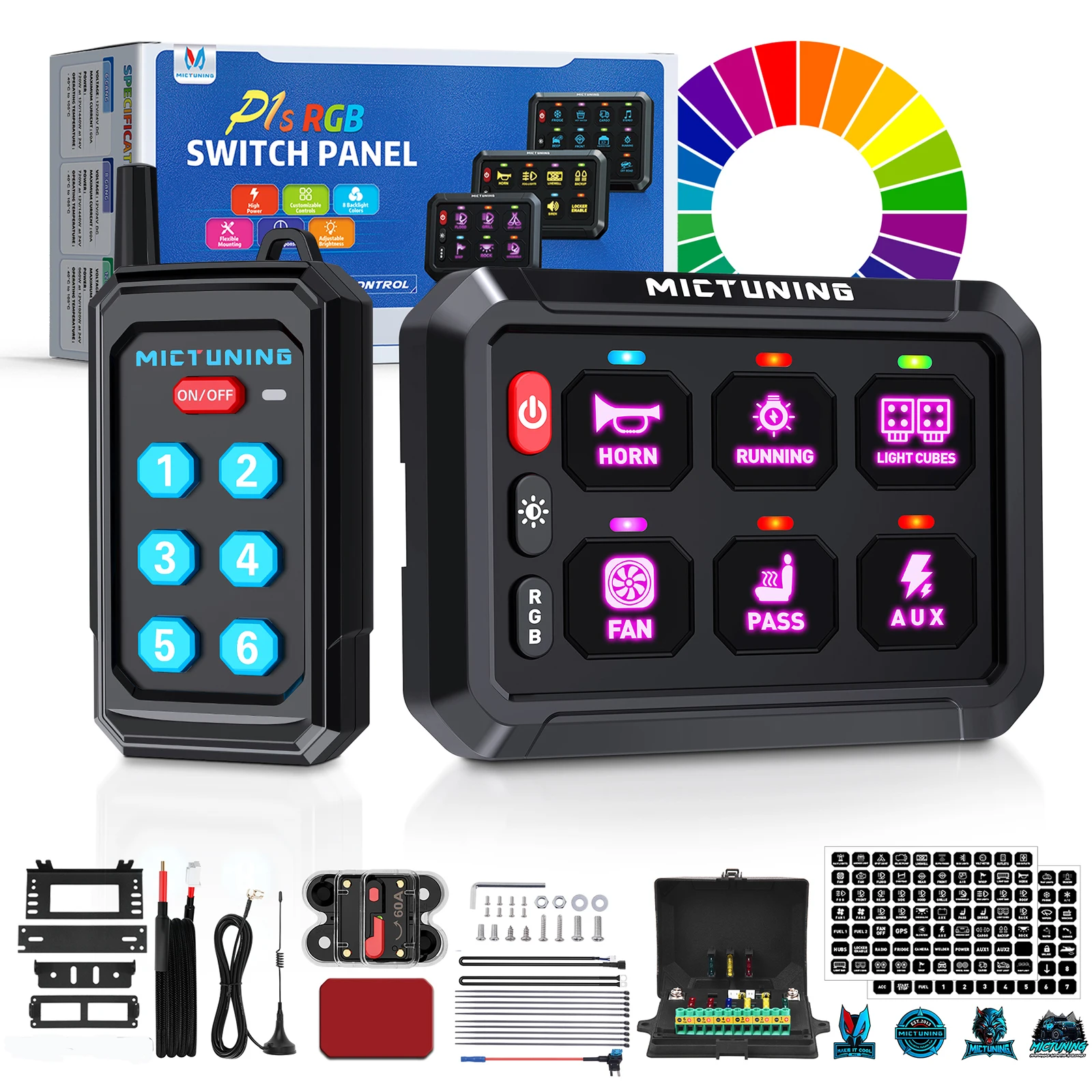 MICTUNING P1Y RGB 6-бандовая панель переключателей, беспроводной пульт дистанционного управления, диапазон до 230 футов, 6-уровневая система яркости для автомобиля
MICTUNING P1Y RGB 6-бандовая панель переключателей, беспроводной пульт дистанционного управления, диапазон до 230 футов, 6-уровневая система яркости для автомобиля