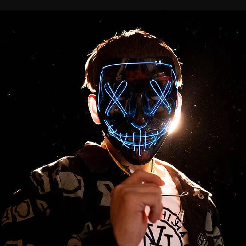 Halloween Decoration Glowing Led Mask Party Masque Masquerade Mask Neon Light Glow In The Dark Horror Halloween Party Decoration
Halloween Decoration Glowing Led Mask Party Masque Masquerade Mask Neon Light Glow In The Dark Horror Halloween Party Decoration