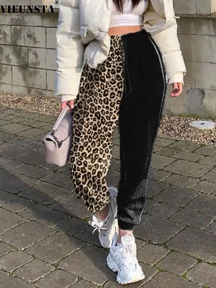 Vintage Leopard Print Stitching Women Pants 2022 Spring Elastic Waist Slim Long Trousers Autumn Pockets Casual Joggers Harajuku
Vintage Leopard Print Stitching Women Pants 2022 Spring Elastic Waist Slim Long Trousers Autumn Pockets Casual Joggers Harajuku