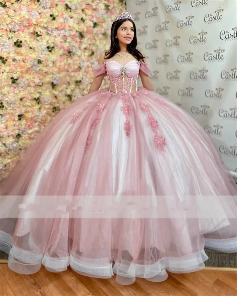 ANGELSBRIDEP Pink Lace Ball Gown Quinceanera Dresses 2023 Off Shoulder Crystal Appliques Sweet 16 Dress Lace -up Vestido 15 Anos
ANGELSBRIDEP Pink Lace Ball Gown Quinceanera Dresses 2023 Off Shoulder Crystal Appliques Sweet 16 Dress Lace -up Vestido 15 Anos