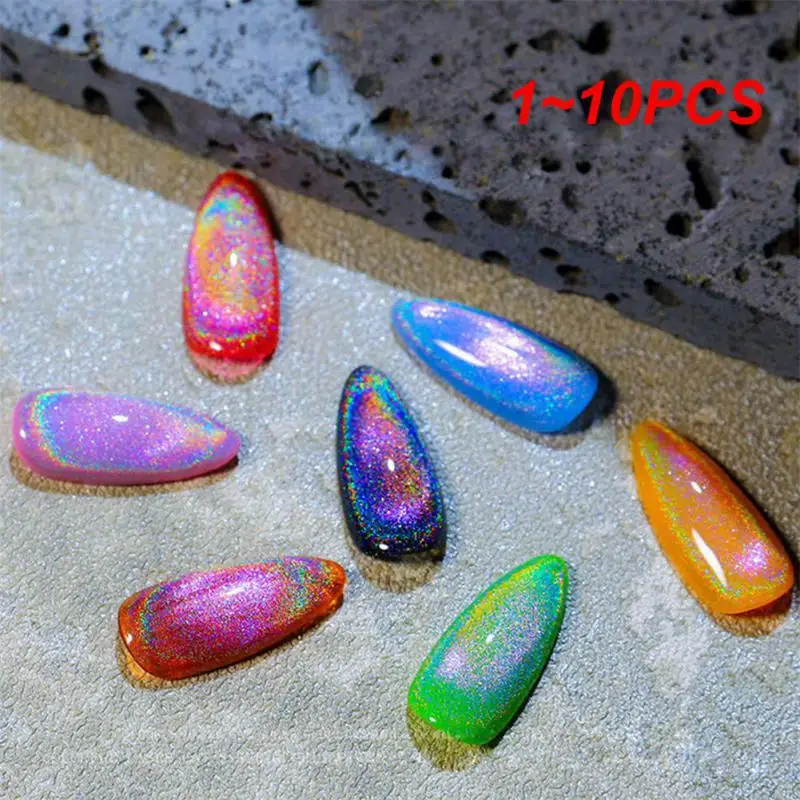 

1 ~ 10 шт. 7 мл Гель-лак для ногтей Радужный кошачий глаз магнитные красочные блестки универсальный дизайн ногтей можно использовать на любых цветах Сияющие ногти