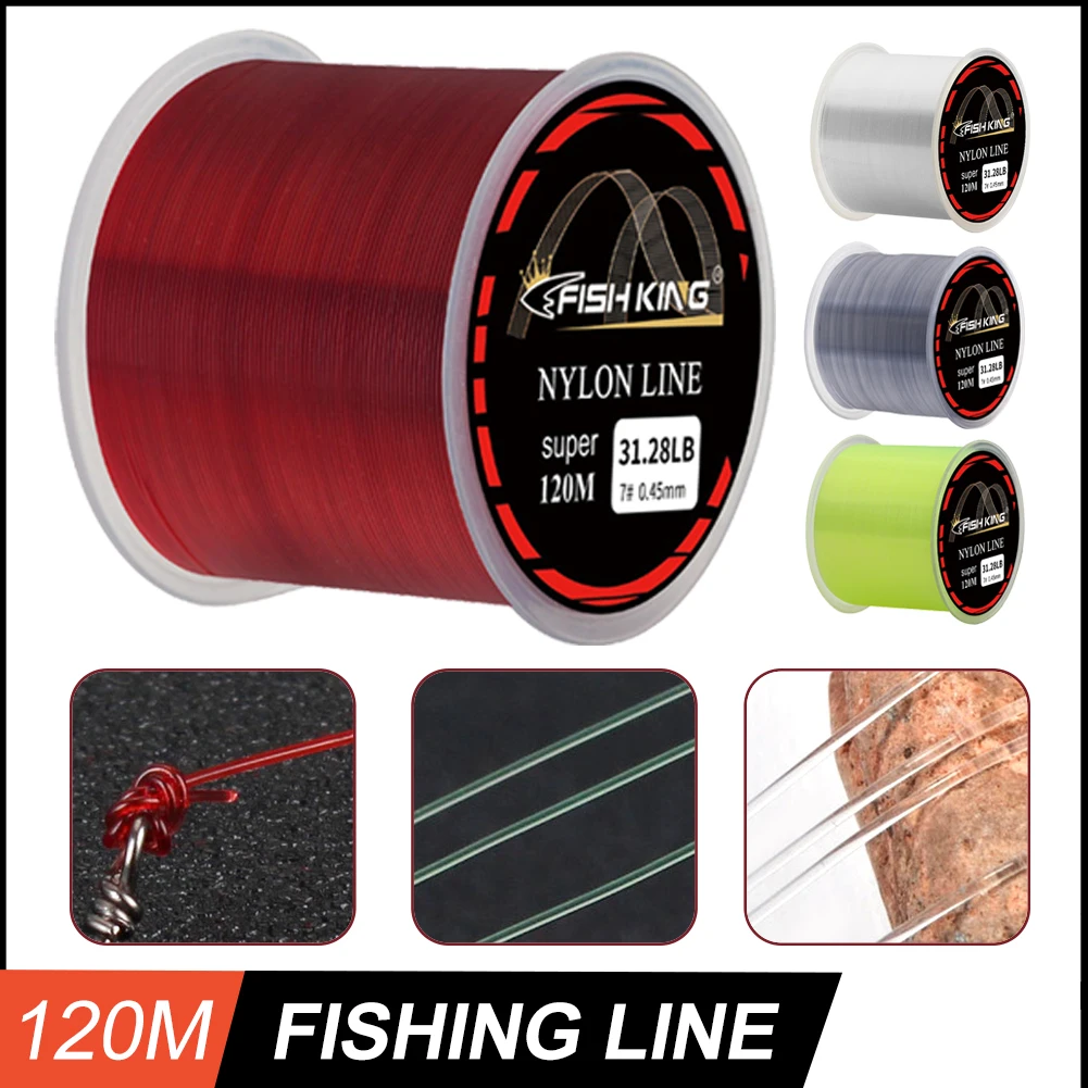 120m Fishing Line Nylon Monofilament Line 4.13LB-34.32LB Strong Abrasion Resistant Fishing Wire Sea Fishing Line 4 Colors
120m Fishing Line Nylon Monofilament Line 4.13LB-34.32LB Strong Abrasion Resistant Fishing Wire Sea Fishing Line 4 Colors