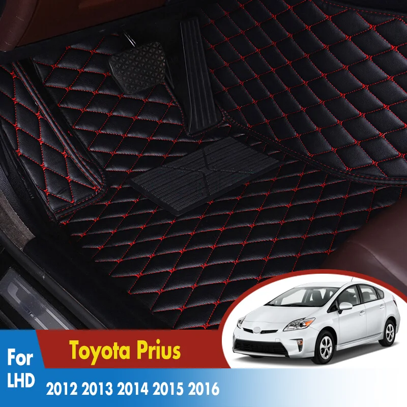 Коврик для автомобиля Custom Car Rug Auto Interior Foot Mat Pad Accessories Styling Floor Mats For Toyota Prius 2012 2013 2014 2015 2016 on.