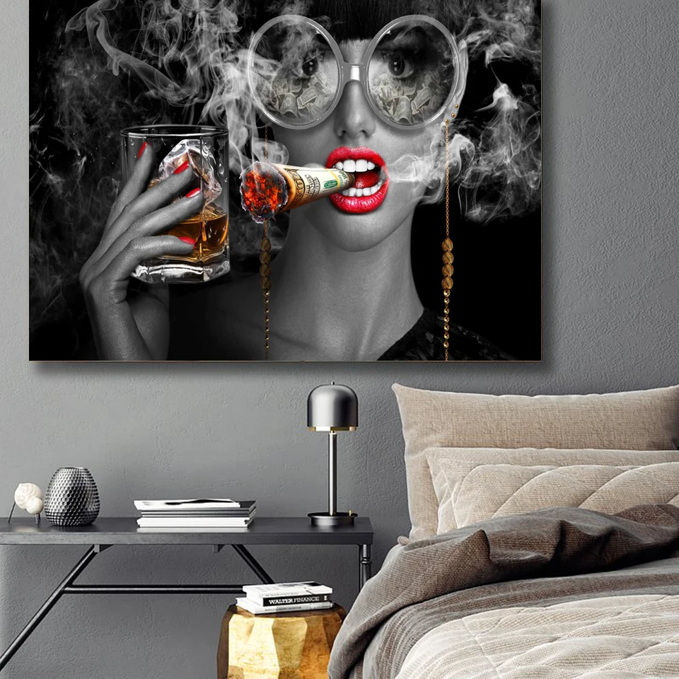Fashion Sexy Woman Burning Money Smoking Print Art Canvas Poster For Living Room Decor Home Wall Picture
Fashion Sexy Woman Burning Money Smoking Print Art Canvas Poster For Living Room Decor Home Wall Picture