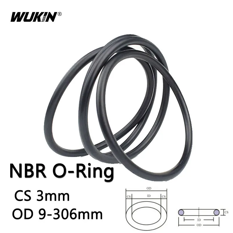 CS 3mm OD 9-306mm NBR O Ring Seal Gasket Black Nitrile Rubber Sealing O-Ring Round Seal Washer Corrosion Oil Resistant
CS 3mm OD 9-306mm NBR O Ring Seal Gasket Black Nitrile Rubber Sealing O-Ring Round Seal Washer Corrosion Oil Resistant