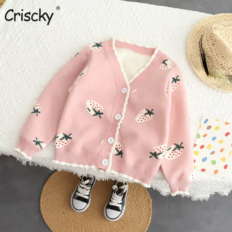 Criscky Children's Sweater 2022 Autumn Korean Style Casual Sweater Girl Baby Fashion Knitted Cardigan Sweaters Girls Small Coat
Criscky Children's Sweater 2022 Autumn Korean Style Casual Sweater Girl Baby Fashion Knitted Cardigan Sweaters Girls Small Coat
