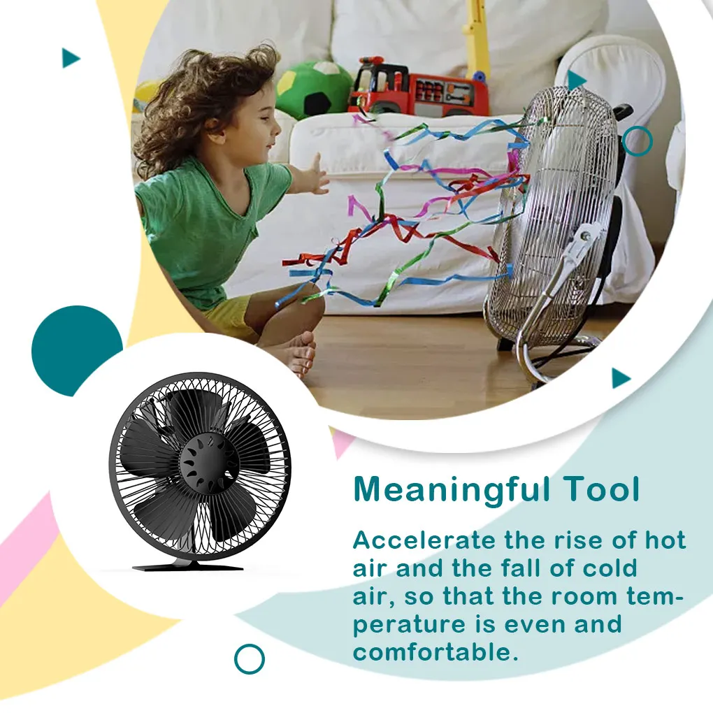 Fireplace Fan with Cover Heat-Powered 5 Blade Warmer Tools Aluminum Heat Distribution Tool Factory Winter Equipment
Fireplace Fan with Cover Heat-Powered 5 Blade Warmer Tools Aluminum Heat Distribution Tool Factory Winter Equipment