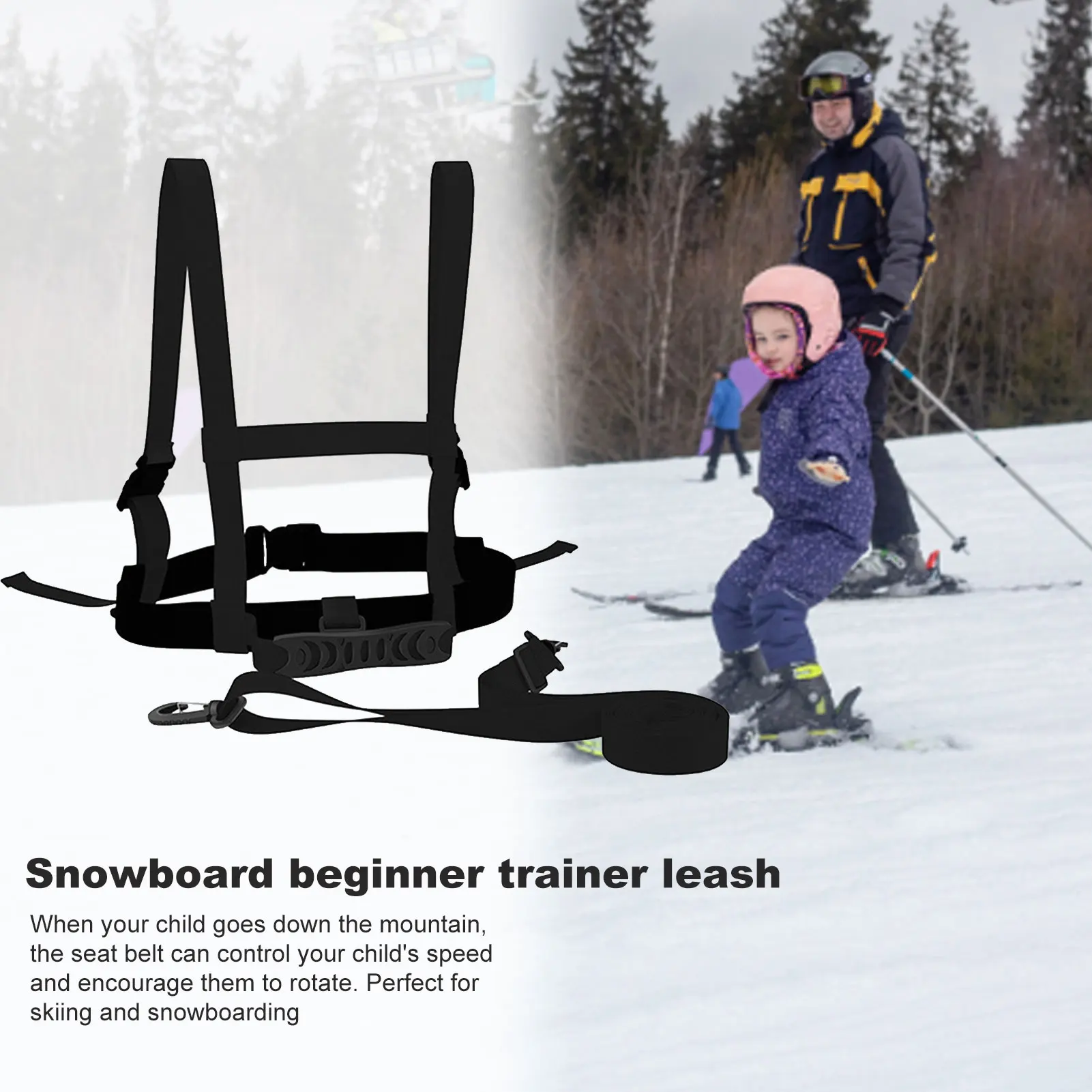 Детский тренировочный ремень для катания на лыжах регулируемый наплечный