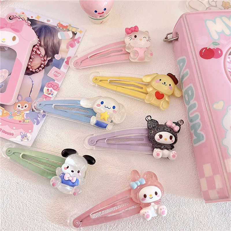 Sanrio Anime Hello Kitty Hair Accessories 2Pcs Kawaii My Melody Cinnamoroll Pvc Sweet Children's Hair Clip Girl Heart Cute
Sanrio Anime Hello Kitty Hair Accessories 2Pcs Kawaii My Melody Cinnamoroll Pvc Sweet Children's Hair Clip Girl Heart Cute