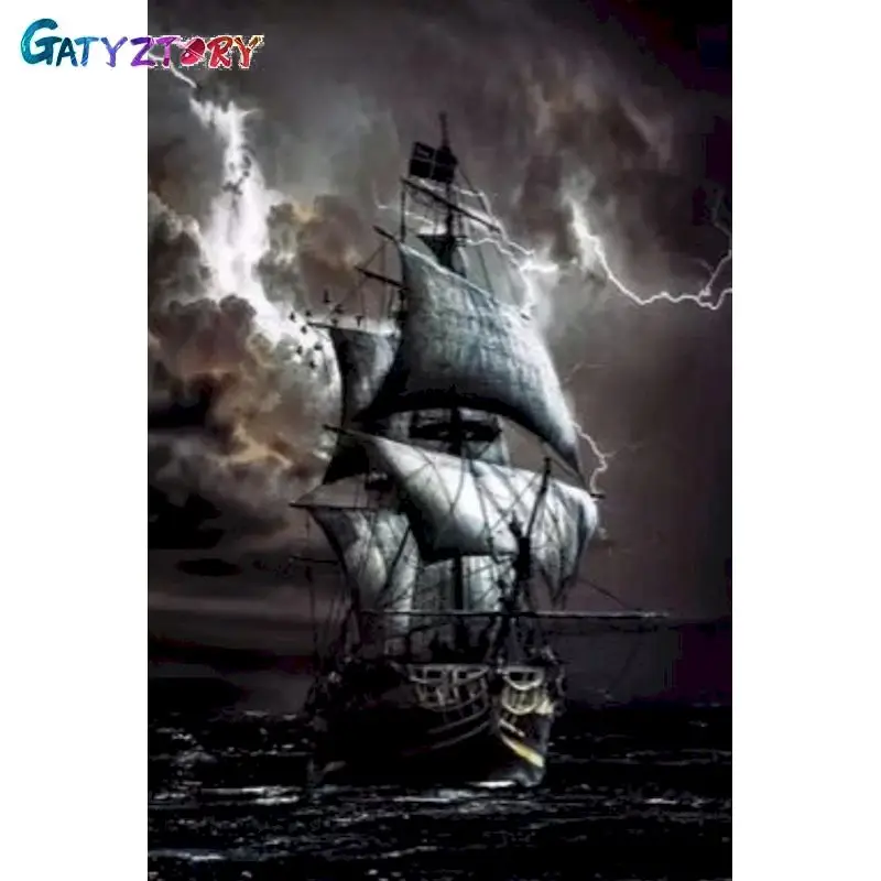 GATYZTORY Oil Painting Boat Landscape Drawing On Canvas HandPainted Art Gift DIY Pictures By Number Scenery Kits Home Decoration
GATYZTORY Oil Painting Boat Landscape Drawing On Canvas HandPainted Art Gift DIY Pictures By Number Scenery Kits Home Decoration