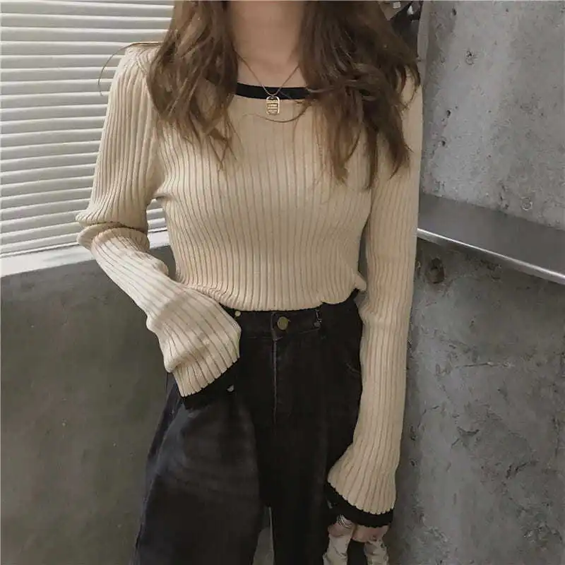 Knitwear Fall 2022 Women's Long Sleeve Bottoming Shirt Short Top Sweater Women Cropped Sweater
Knitwear Fall 2022 Women's Long Sleeve Bottoming Shirt Short Top Sweater Women Cropped Sweater