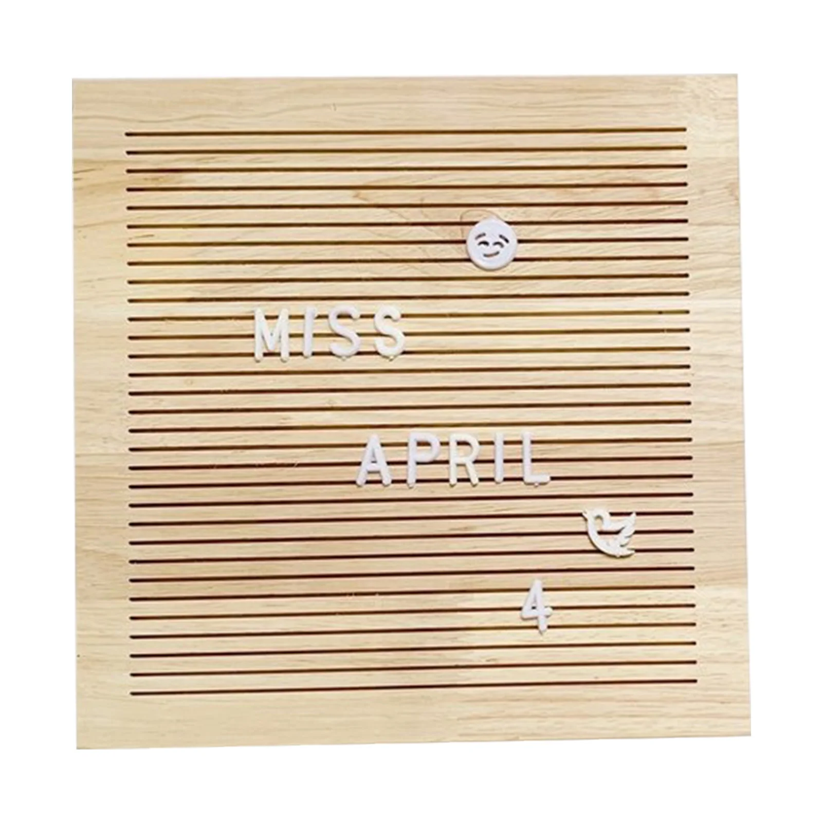 

Message Board 10x10inch Wall Decor Letterboard Oak Wood Memo Board With Characters And Stand Unique Home Decor