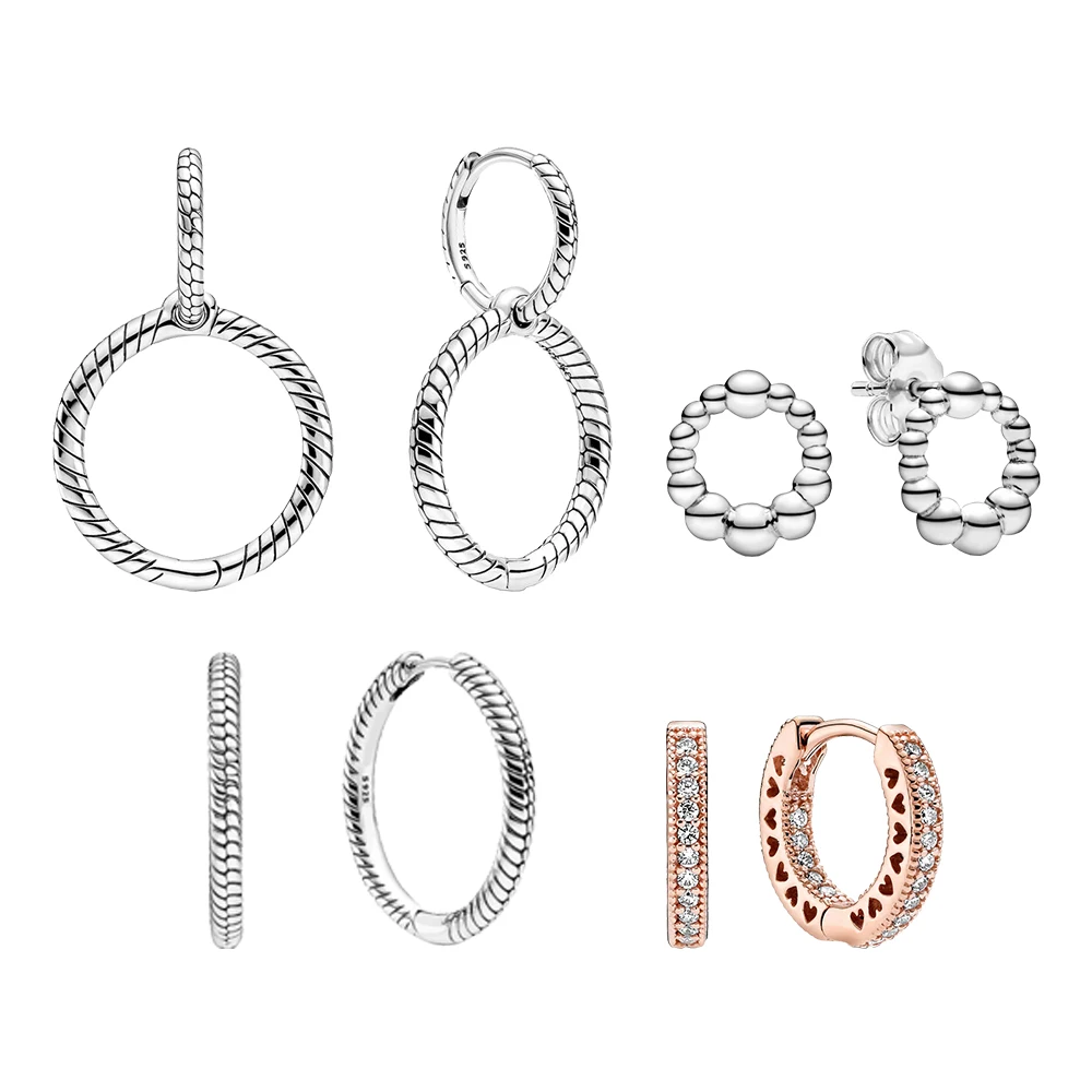 Pavé Heart Hoop Earrings 925 Silver Fit for Pandora Original Making Sparkling Birthday Party Classic Girls Jewelry Gifts
Pavé Heart Hoop Earrings 925 Silver Fit for Pandora Original Making Sparkling Birthday Party Classic Girls Jewelry Gifts