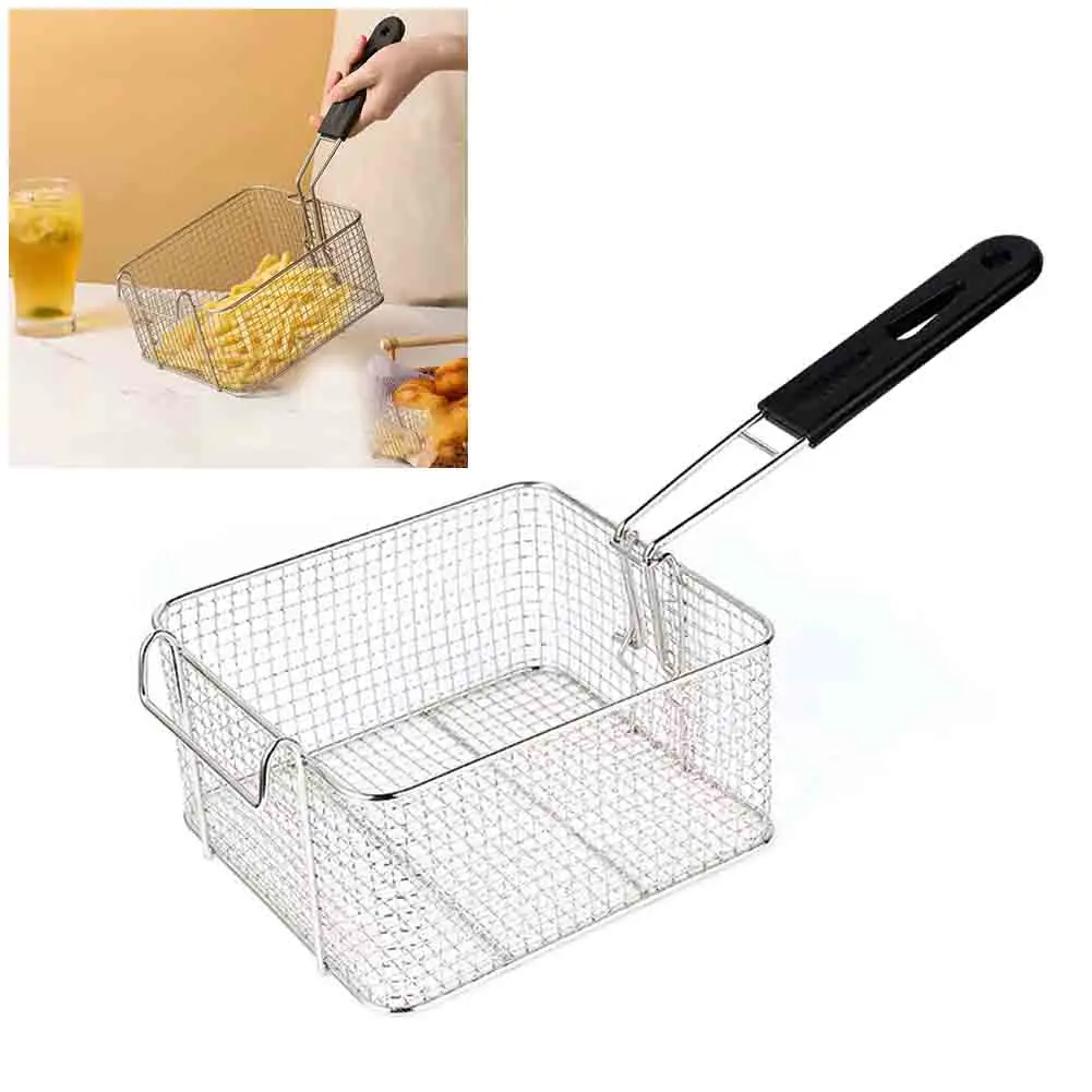 Mini French Fries Basket Portable Stainless Steel Chips Frying Basket Strainer Fryer Kitchen Cooking Chef Basket Colander Tool
Mini French Fries Basket Portable Stainless Steel Chips Frying Basket Strainer Fryer Kitchen Cooking Chef Basket Colander Tool