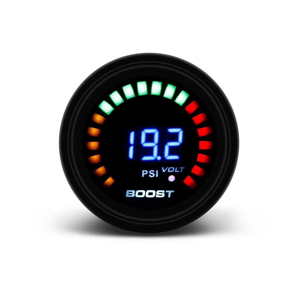 2" 52mm 20 LED Blue Digital -15-45psi Turbo Boost Gauge Car Meter With Sensor 
2" 52mm 20 LED Blue Digital -15-45psi Turbo Boost Gauge Car Meter With Sensor