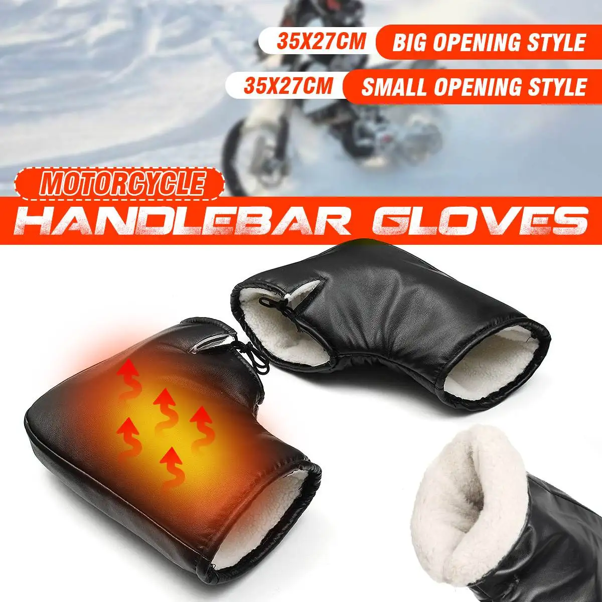 Windproof Motorbike/Scooter Handlebar Gloves Waterproof Winter Handlebar Grip Hand Muffs Bike Gloves Scooter Mitts Hand Warmer
Windproof Motorbike/Scooter Handlebar Gloves Waterproof Winter Handlebar Grip Hand Muffs Bike Gloves Scooter Mitts Hand Warmer