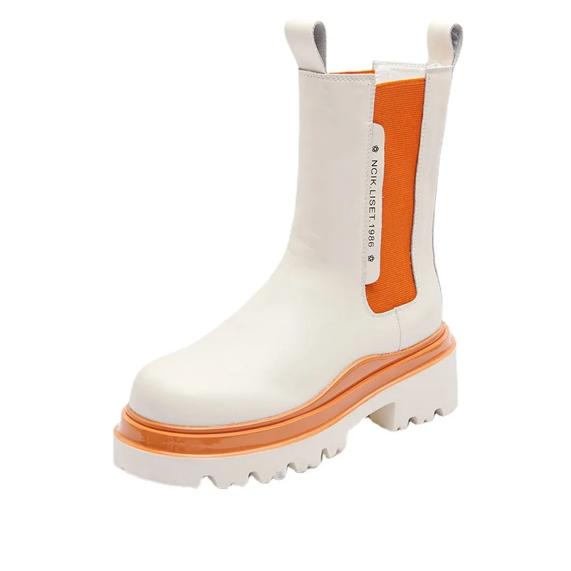122Women's Boots Cowhide Platform Martin Boots Women's Leather Patchwork 2022 New English Chimney Boots Chelsea Knight for Women
122Women's Boots Cowhide Platform Martin Boots Women's Leather Patchwork 2022 New English Chimney Boots Chelsea Knight for Women