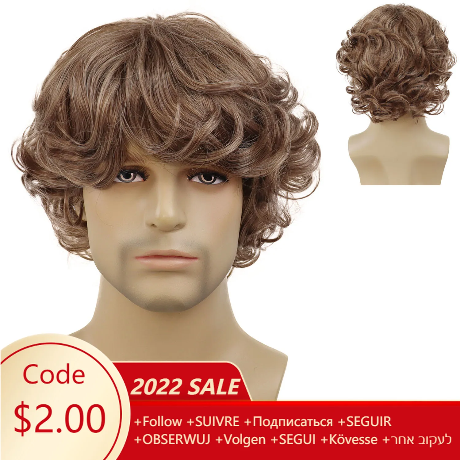 GNIMEGIL Synthetic Hair Men's Wig Short Brown Wig Curly Hairstyles Man Guys Hairpieces Natural Wig Perm Curls Cosplay Costume
GNIMEGIL Synthetic Hair Men's Wig Short Brown Wig Curly Hairstyles Man Guys Hairpieces Natural Wig Perm Curls Cosplay Costume